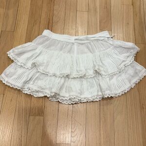 Elegant White Lace Tiered Skirt